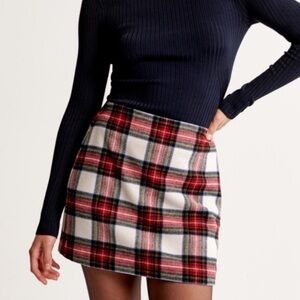 Abercrombie Wool Blend Mini Skirt in plaid